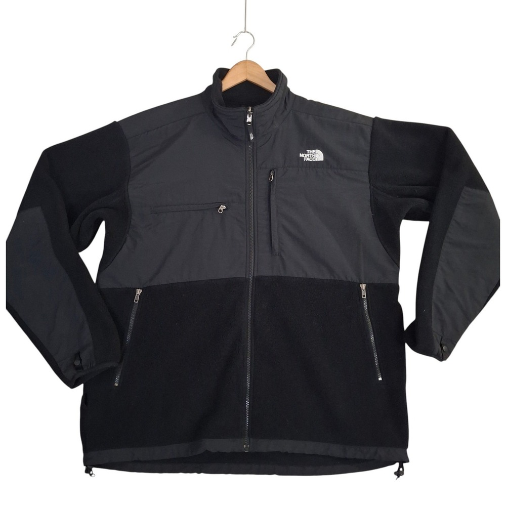 The North Face Denali Polartec Fleece Jacket Mens XXL Black Gray Full Zip Coat